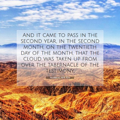 Picture 07 - Numbers 10:11 ASV - And it came to pass in the second year, in the - Bible Verse Picture