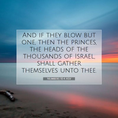 Picture 07 - Numbers 10:4 ASV - And if they blow but one, then the princes, the - Bible Verse Picture