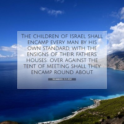Picture 07 - Numbers 2:2 ASV - The children of Israel shall encamp every man by - Bible Verse Picture