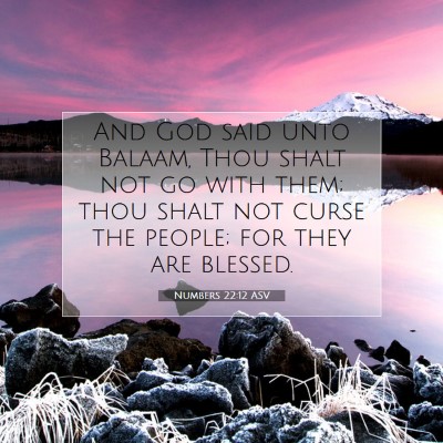 Picture 07 - Numbers 22:12 ASV - And God said unto Balaam, Thou shalt not go with - Bible Verse Picture