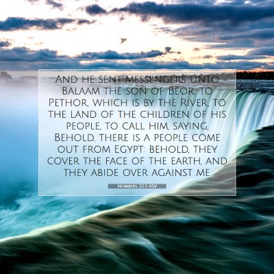 Picture 07 - Numbers 22:5 ASV - And he sent messengers unto Balaam the son of - Bible Verse Picture
