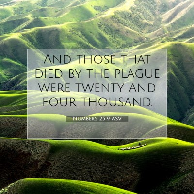 Picture 07 - Numbers 25:9 ASV - And those that died by the plague were twenty and - Bible Verse Picture