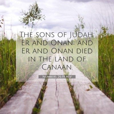 Picture 07 - Numbers 26:19 ASV - The sons of Judah: Er and Onan; and Er and Onan - Bible Verse Picture