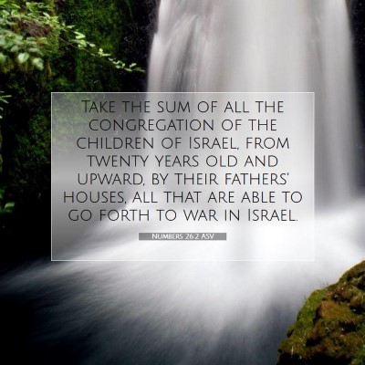 Picture 07 - Numbers 26:2 ASV - Take the sum of all the congregation of the - Bible Verse Picture