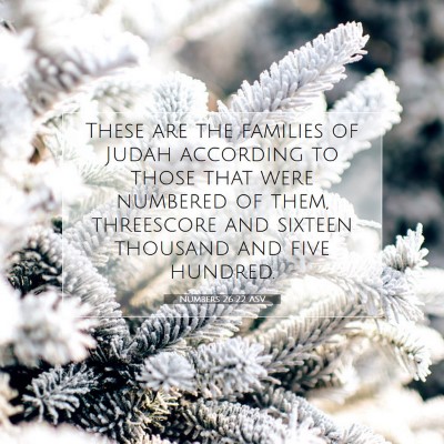 Picture 07 - Numbers 26:22 ASV - These are the families of Judah according to - Bible Verse Picture