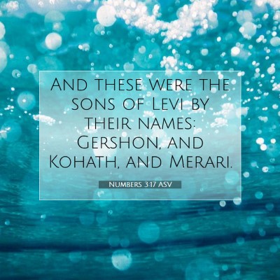 Picture 07 - Numbers 3:17 ASV - And these were the sons of Levi by their names: - Bible Verse Picture