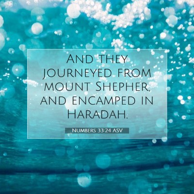 Picture 07 - Numbers 33:24 ASV - And they journeyed from mount Shepher, and - Bible Verse Picture