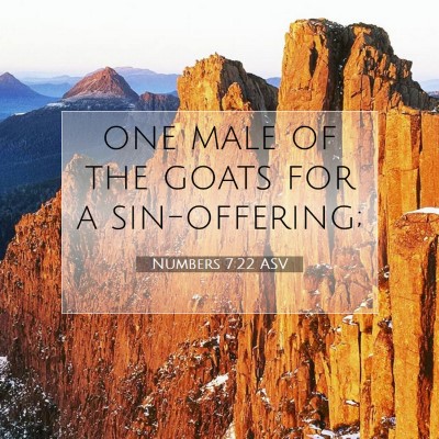 Picture 07 - Numbers 7:22 ASV - one male of the goats for a - Bible Verse Picture
