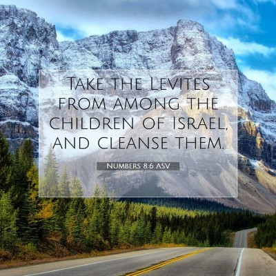 Picture 07 - Numbers 8:6 ASV - Take the Levites from among the children of - Bible Verse Picture