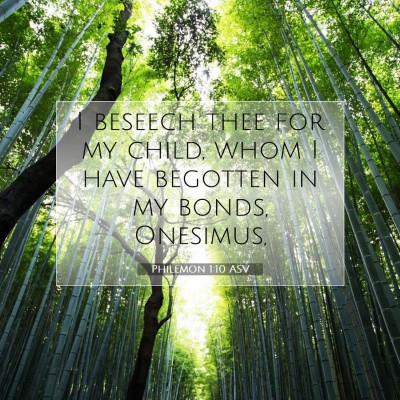 Picture 07 - Philemon 1:10 ASV - I beseech thee for my child, whom I have begotten - Bible Verse Picture