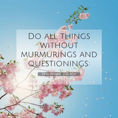 Picture 07 - Philippians 2:14 ASV - Do all things without murmurings and - Bible Verse Picture