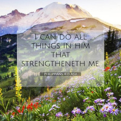 Picture 07 - Philippians 4:13 ASV - I can do all things in him that strengtheneth - Bible Verse Picture