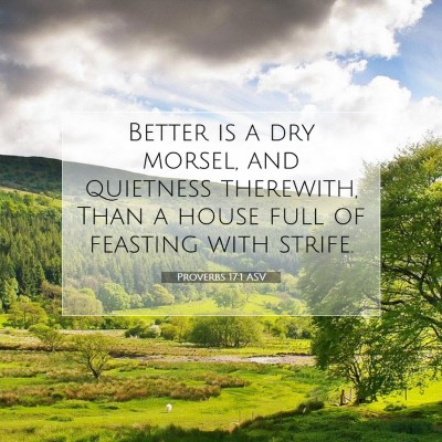 Picture 07 - Proverbs 17:1 ASV - Better is a dry morsel, and quietness therewith, - Bible Verse Picture