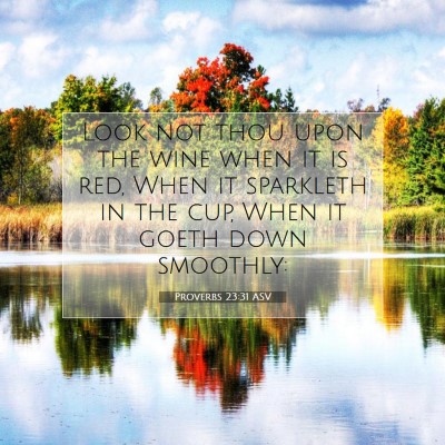 Picture 07 - Proverbs 23:31 ASV - Look not thou upon the wine when it is red, When - Bible Verse Picture