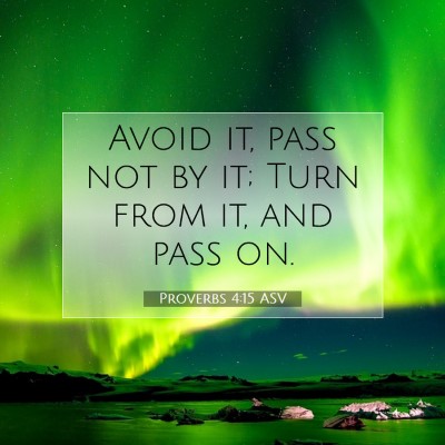 Picture 07 - Proverbs 4:15 ASV - Avoid it, pass not by it; Turn from it, and pass - Bible Verse Picture