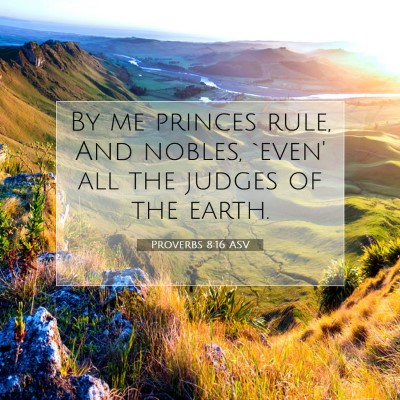 Picture 07 - Proverbs 8:16 ASV - By me princes rule, And nobles, `even' all the - Bible Verse Picture