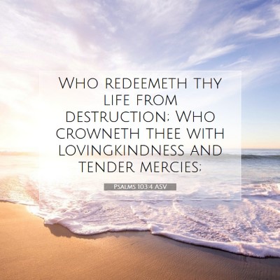 Picture 07 - Psalms 103:4 ASV - Who redeemeth thy life from destruction; Who - Bible Verse Picture