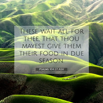 Picture 07 - Psalms 104:27 ASV - These wait all for thee, That thou mayest give - Bible Verse Picture