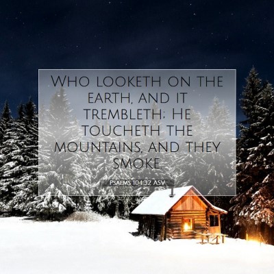 Picture 07 - Psalms 104:32 ASV - Who looketh on the earth, and it trembleth; He - Bible Verse Picture