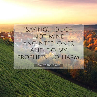 Picture 07 - Psalms 105:15 ASV - `Saying', Touch not mine anointed ones, And do my - Bible Verse Picture