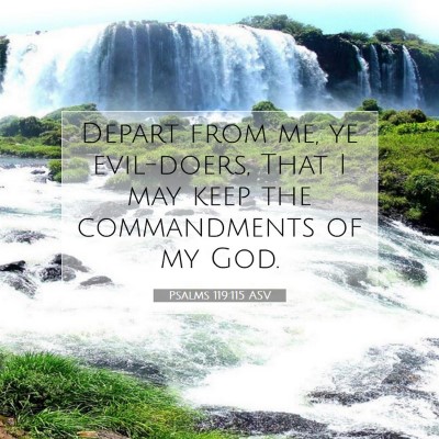 Picture 07 - Psalms 119:115 ASV - Depart from me, ye evil-doers, That I may keep - Bible Verse Picture
