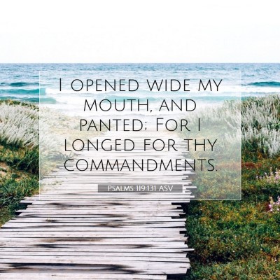 Picture 07 - Psalms 119:131 ASV - I opened wide my mouth, and panted; For I longed - Bible Verse Picture