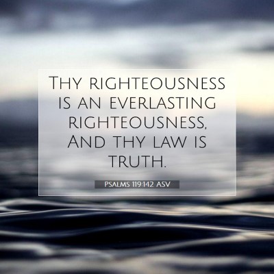 Picture 07 - Psalms 119:142 ASV - Thy righteousness is an everlasting - Bible Verse Picture