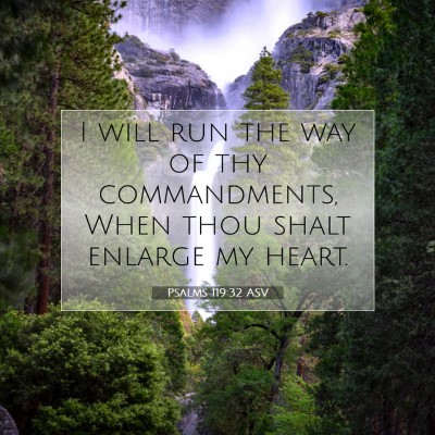 Picture 07 - Psalms 119:32 ASV - I will run the way of thy commandments, When thou - Bible Verse Picture