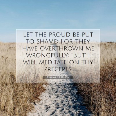 Picture 07 - Psalms 119:78 ASV - Let the proud be put to shame; For they have - Bible Verse Picture