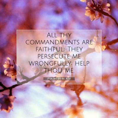 Picture 07 - Psalms 119:86 ASV - All thy commandments are faithful: They persecute - Bible Verse Picture
