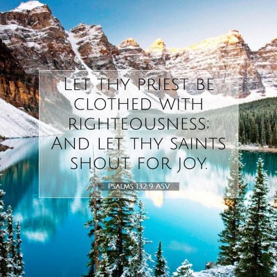 Picture 07 - Psalms 132:9 ASV - Let thy priest be clothed with righteousness; And - Bible Verse Picture