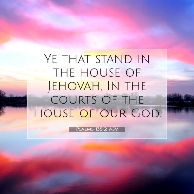 Picture 07 - Psalms 135:2 ASV - Ye that stand in the house of Jehovah, In the - Bible Verse Picture