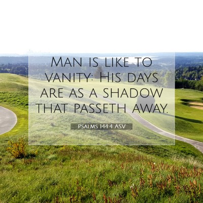 Picture 07 - Psalms 144:4 ASV - Man is like to vanity: His days are as a shadow - Bible Verse Picture