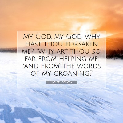 Picture 07 - Psalms 22:1 ASV - My God, my God, why hast thou forsaken me? `Why - Bible Verse Picture