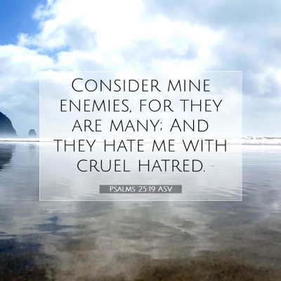 Picture 07 - Psalms 25:19 ASV - Consider mine enemies, for they are many; And - Bible Verse Picture