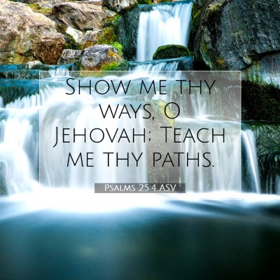 Picture 07 - Psalms 25:4 ASV - Show me thy ways, O Jehovah; Teach me thy - Bible Verse Picture