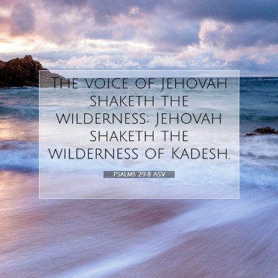 Picture 07 - Psalms 29:8 ASV - The voice of Jehovah shaketh the wilderness; - Bible Verse Picture