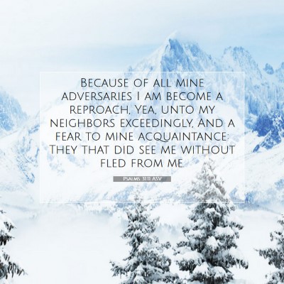 Picture 07 - Psalms 31:11 ASV - Because of all mine adversaries I am become a - Bible Verse Picture