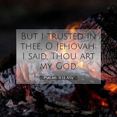 Picture 07 - Psalms 31:14 ASV - But I trusted in thee, O Jehovah: I said, Thou - Bible Verse Picture