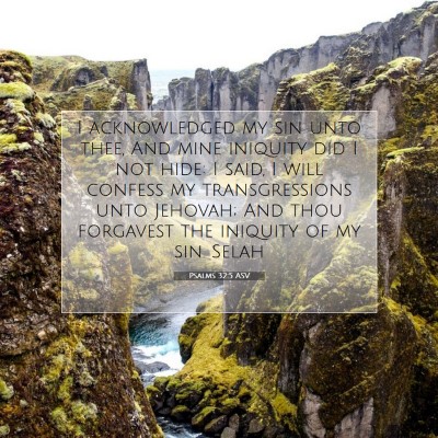 Picture 07 - Psalms 32:5 ASV - I acknowledged my sin unto thee, And mine - Bible Verse Picture
