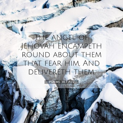 Picture 07 - Psalms 34:7 ASV - The angel of Jehovah encampeth round about them - Bible Verse Picture