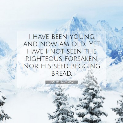 Picture 07 - Psalms 37:25 ASV - I have been young, and now am old; Yet have I not - Bible Verse Picture
