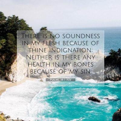 Picture 07 - Psalms 38:3 ASV - There is no soundness in my flesh because of - Bible Verse Picture