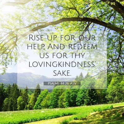 Picture 07 - Psalms 44:26 ASV - Rise up for our help, And redeem us for thy - Bible Verse Picture