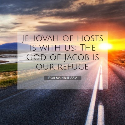 Picture 07 - Psalms 46:11 ASV - Jehovah of hosts is with us; The God of Jacob is - Bible Verse Picture