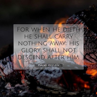 Picture 07 - Psalms 49:17 ASV - For when he dieth he shall carry nothing away; - Bible Verse Picture