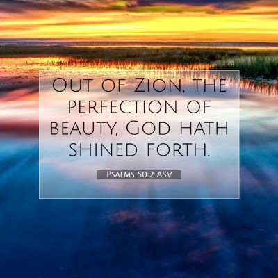 Picture 07 - Psalms 50:2 ASV - Out of Zion, the perfection of beauty, God hath - Bible Verse Picture