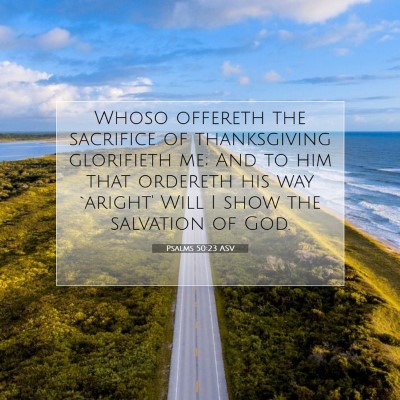 Picture 07 - Psalms 50:23 ASV - Whoso offereth the sacrifice of thanksgiving - Bible Verse Picture