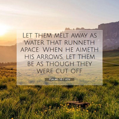 Picture 07 - Psalms 58:7 ASV - Let them melt away as water that runneth apace: - Bible Verse Picture