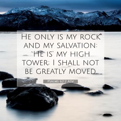 Picture 07 - Psalms 62:2 ASV - He only is my rock and my salvation: `He is' my - Bible Verse Picture